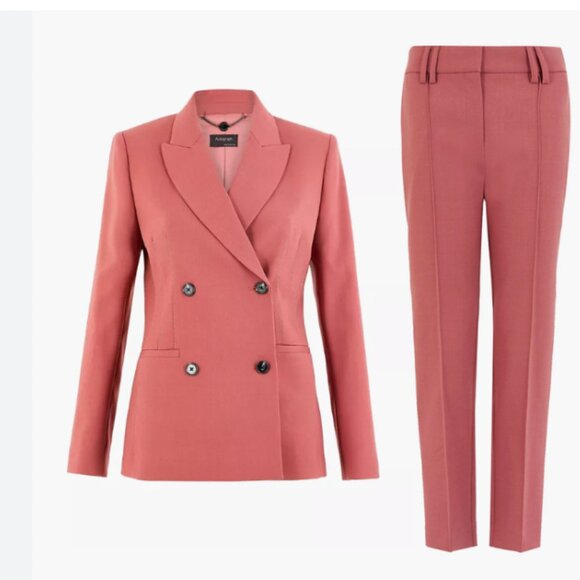 RARE Marks & Spencer Autograph Blazer and Trouser Suit in Dusty Pink XS - Picture 2 of 9